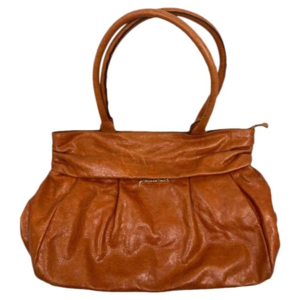 Dimoni Orange Leather Shoulder/ Handbag